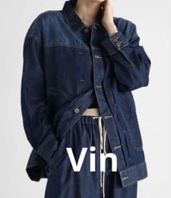 新品未使用 ヤマダヤ Vin テンセルデニムシャツジャケット ネイビー