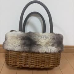 [美品]coen ファー付き かごバッグのサムネイル