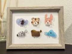 シーグラスアート 動物 インテリア ハンドメイドのサムネイル