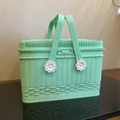 ピクニックバスケット　ミントグリーン　レトロのサムネイル