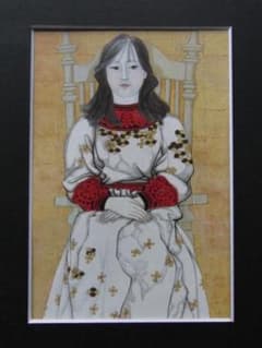 大日躬世子、【佳日】、希少な大判額装用画集より、美品、日本人画家 大日躬世子、【佳日】、希少な大判額装用画集より、美品、日本人画家