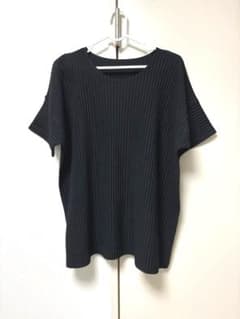 オムプリッセ イッセイミヤケ BASICS 半袖プリーツTシャツ 黒 サイズ3 オムプリッセ イッセイミヤケ BASICS 半袖プリーツTシャツ 黒 サイズ3