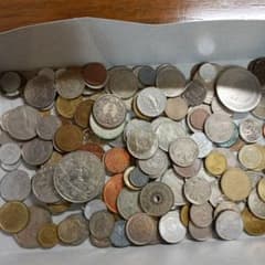古銭　近代貨幣まとめて　5.26kg+ホルダー入り1.1kg 旧1円金貨 日本 明治4年 (1871年) 後期 MS-64 PCGS アンティークコイン