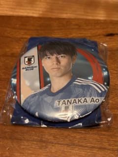 サッカー　日本代表　2022年　缶バッジ　SAMURAI BLUE 田中碧　①のサムネイル