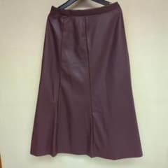 CADUNE カデュネ 美品 フェイクレザー フレアスカート ロング - メルカリ