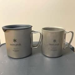 snow peak チタンダブルマグ450ml 300ml セット - メルカリ