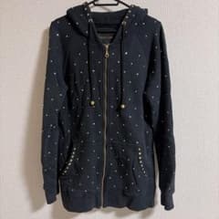 DRESSCAMP スワロフスキーストーンドット柄スタッズ フルジップ 