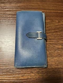 HERMES べアン スフレ 長財布 □G刻印 ブルージーン 2003年製 - メルカリ