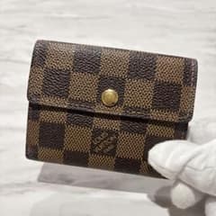 ルイヴィトン　ラドロー_ダミエ・エベヌ　ケース 美品【Louis Vuitton】ダミエ ラドロー コインケース カードケース