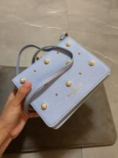 新品未使用 サマンサタバサプチチョイス パール ミニショルダー ライトブルーのサムネイル
