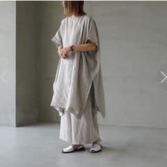 evam eva ロングウールベスト　ヨーガンレール えみおわす　リゼッタ 新品】evam eva リネンポンチョ ワンピース えみおわす ヨーガンレール