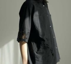 anuke Cutwork Lace Shirts カットワークレースシャツ黒 - メルカリ