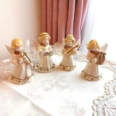 可愛らしい楽器をもつ天使たち 4体セット 陶器 - メルカリ