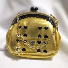 ANNA SUI アナスイ がま口 コインケース ゴールド ハート チャーム
