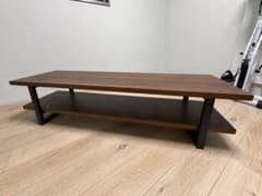 テレビボード 150cm ローボード ウォールナット調 ブラック TV台のサムネイル