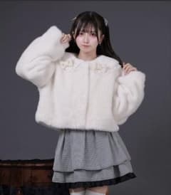 Pal elfy リボン付きフリルファーコート セール】リボン付きフリルファーコート（その他アウター）｜Pal elfy