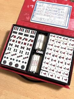 希少 ヴィンテージ 麻雀牌セット　背竹　高級　レトロ　② 竹背麻雀牌セット レトロ麻雀 竹牌 ケース付 - メルカリ