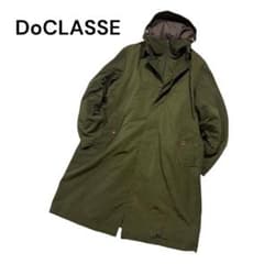 極美品 ドゥクラッセ 2WAYフロントライナー サーモコート L オリーブ 