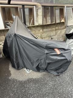Homwarm バイクカバー 300D 収納バッグ付き(XXXL, ブラック)のサムネイル