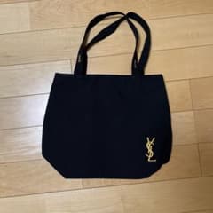 Yves Saint Laurent Parfums 토트 백 자수 로고 블랙