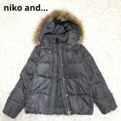 ニコアンド 】niko and ... ファー付き中綿コート L グレー - メルカリ