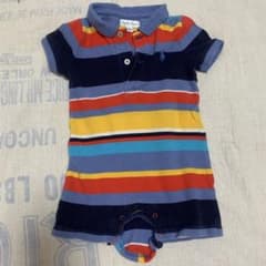 Ralph Lauren ストライプロンパース　6Mのサムネイル