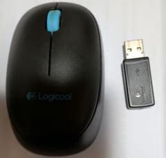 로지텍 무선 마우스 본체 USB 수신기 포함