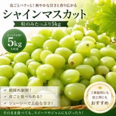 特別価格　シャインマスカット 粒、軸売り　たっぷり5kgのサムネイル