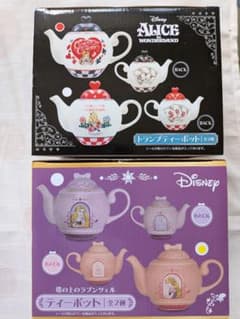 133.Disney アリス・ワンダーランド ティーポット2個セット新品未使用