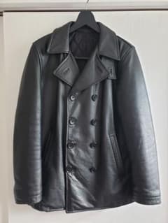 [値下げしましま]BEAMS　レザー　Pコートのサムネイル