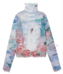 POPPY シアートップス 花柄 ハイネック あさぎーにょ 定価12600円のサムネイル