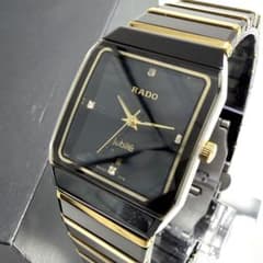 稼働】 未使用級 付属品完備 RADO ジュビリー 4Pダイヤ メンズ コンビ 