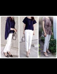GU　2wayストレッチテーパードパンツ　ホワイトのサムネイル