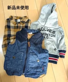 デニムベスト　パーカー　セットのサムネイル