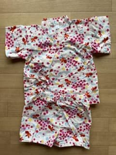 花柄金魚柄プリント甚平セット サイズ80のサムネイル