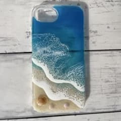 海デザイン iPhone16eケース 透明 レジンアート - メルカリ