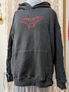 米津玄師 2018 Flamingo こうもり レースアップパーカーブラック L 米津玄師 2018 Flamingo こうもり レースアップパーカーブラック L
