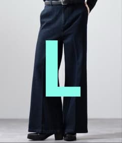 CLEL Lヴィンテージデザイン フレアデニムパンツ インディゴブルー 