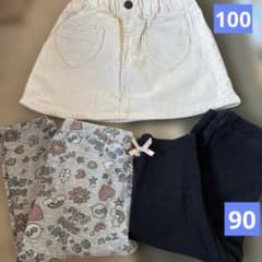 コーデュロイ スカート パンツ 3点セット