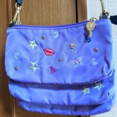 상태좋음 ANNA SUI 숄더백 보라색 별 나비 자수