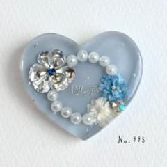 No.885 ドライフラワー ハート レジンヘアゴム - メルカリ