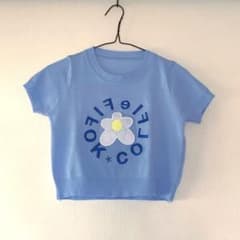 クロップド丈　サマーニット　刺繍のサムネイル