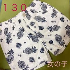 ショートパンツ★パイナップル柄 花柄 kidsのサムネイル