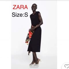 【ZARA】スカーフプリント柄ベルト付きワンピースのサムネイル