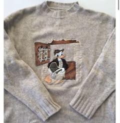 【約30年前 ヴィンテージ】 激レア‼︎ イタリア製 ドナルドダック 刺繍セーター 約30年前 ヴィンテージ】 激レア‼︎ イタリア製 ドナルドダック 刺繍