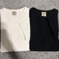 AVIREX リブTシャツ 2枚セット ホワイト ブラックのサムネイル
