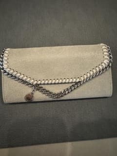STELLA McCARTNEY グレー スエード 長財布 チェーン装飾 - メルカリ