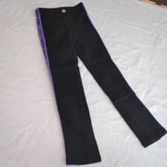 SISTER JENNI キッズ ストレッチパンツ ブラック パープル　130