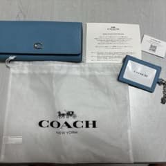 COACH ブルー レザー 長財布のサムネイル