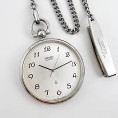 t*o様 SEIKO 懐中時計 昭和51年製 電池交換済 SEIKO 2621-0470 懐中時計 シルバー チェーン付 - メルカリ